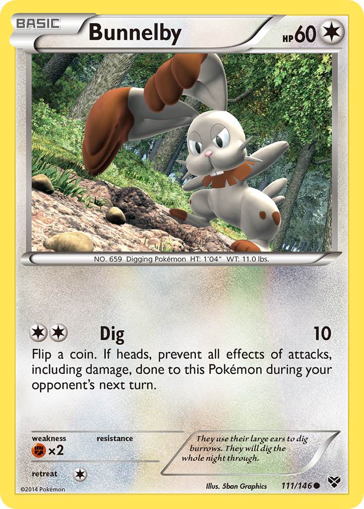 Bunnelby 111/146 Common card from XY