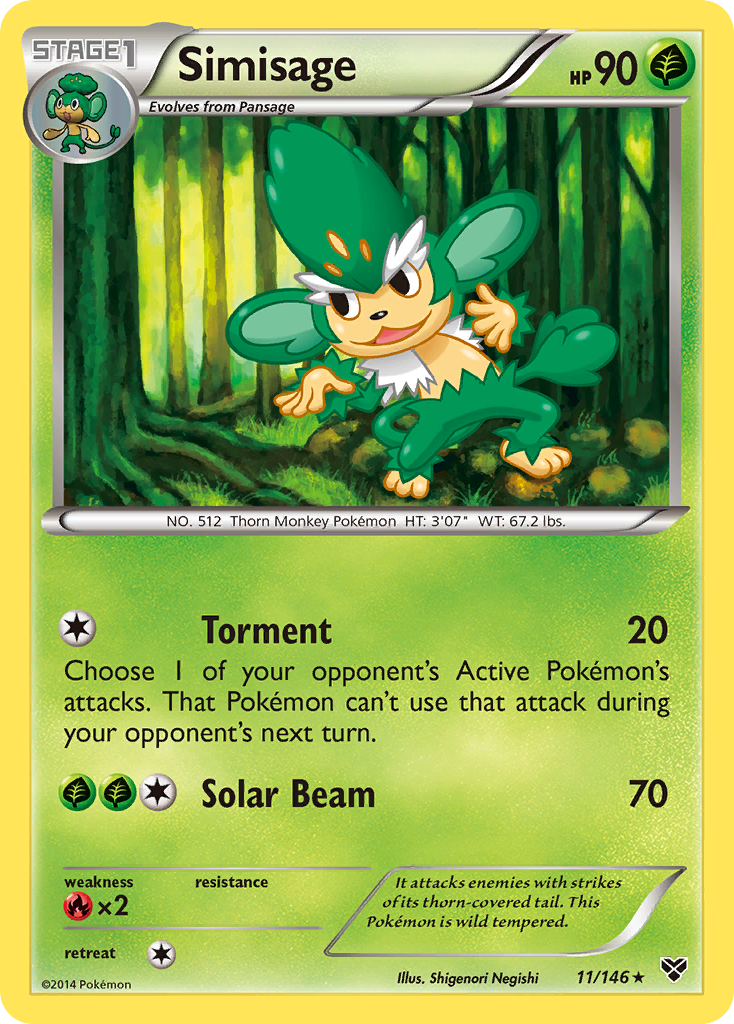 Simisage 11/146 Rare card from XY