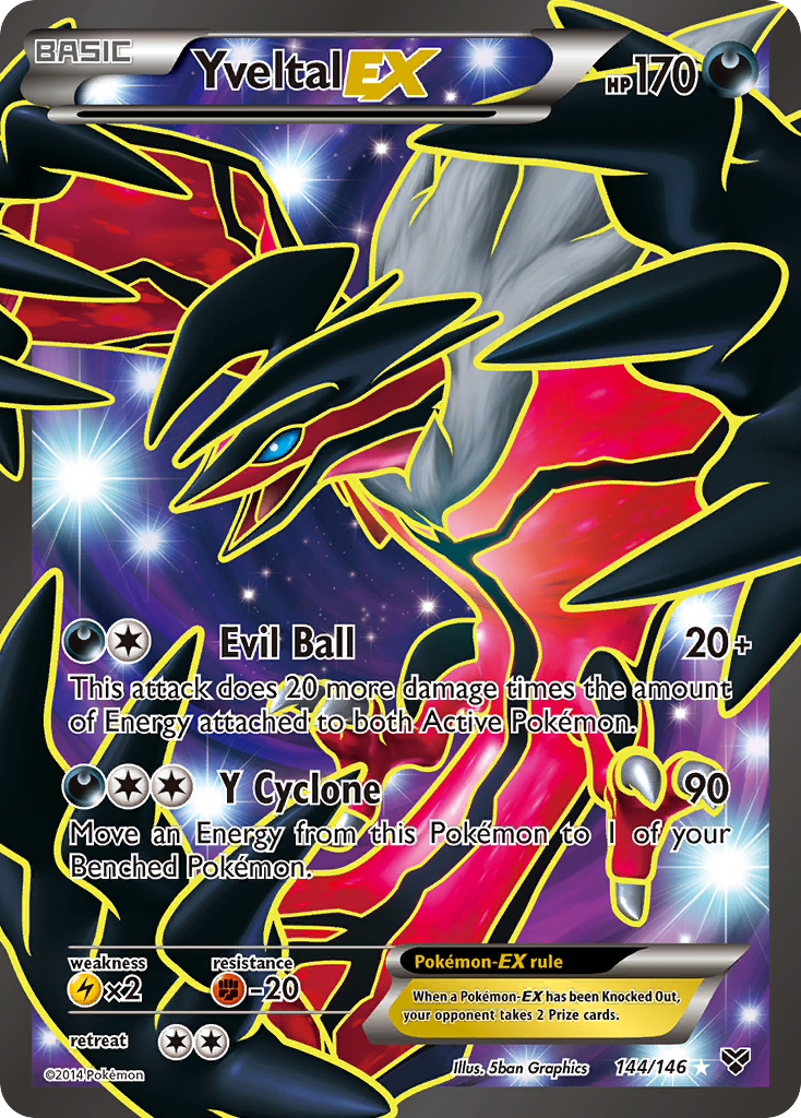 Yveltal-EX 144/146 Rare Ultra card from XY