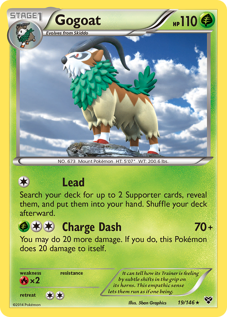Gogoat 19 Rare Holo card from XY