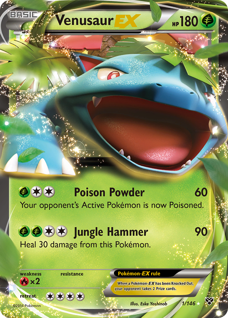 Venusaur-EX 1 Rare Holo EX card from XY