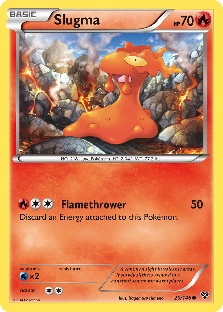Slugma 20 Common card from XY
