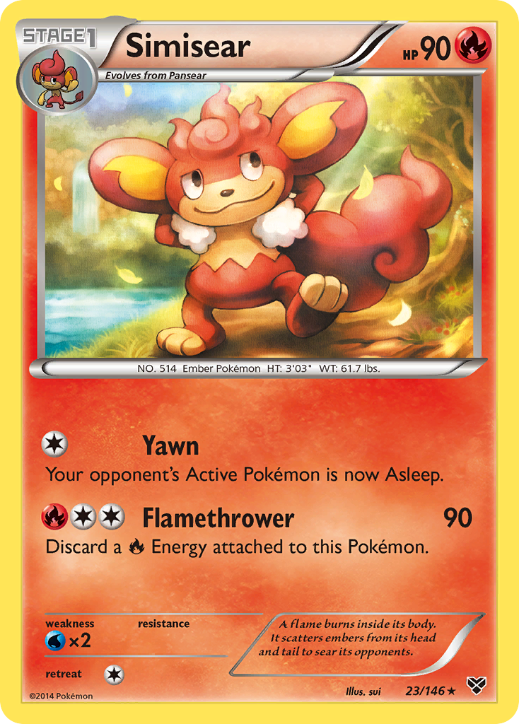 Simisear 23/146 Rare card from XY