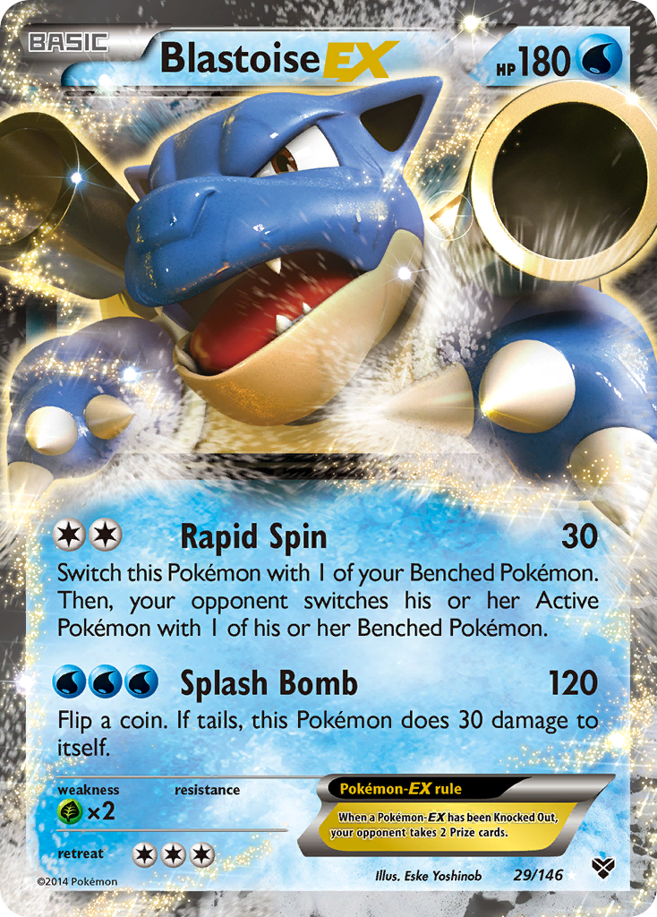 Blastoise-EX 29 Rare Holo EX card from XY