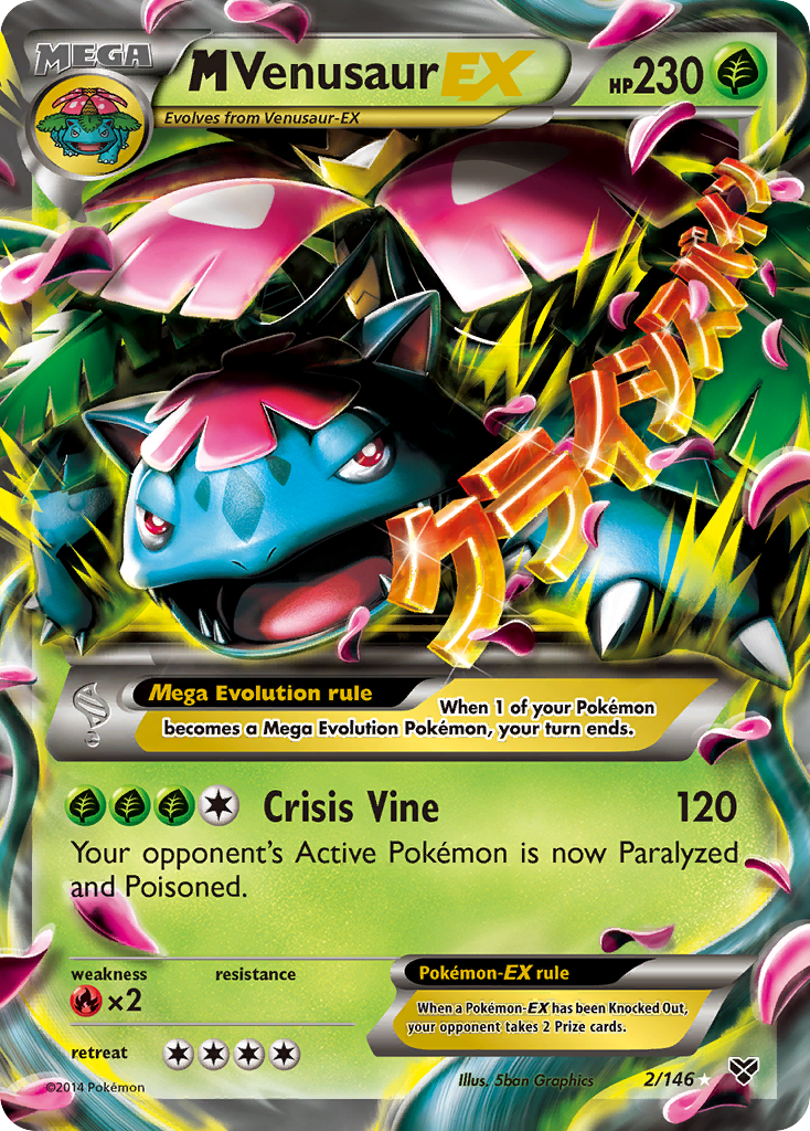 M Venusaur-EX 2/146 Rare Holo EX card from XY