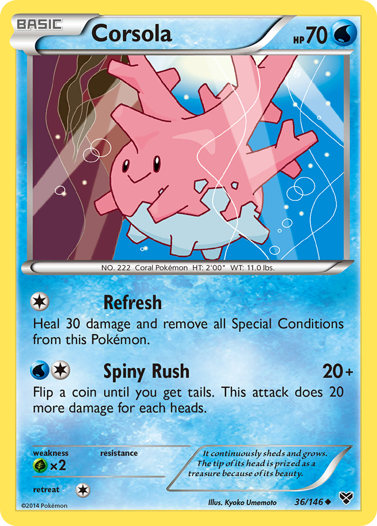 Corsola 36 Uncommon card from XY