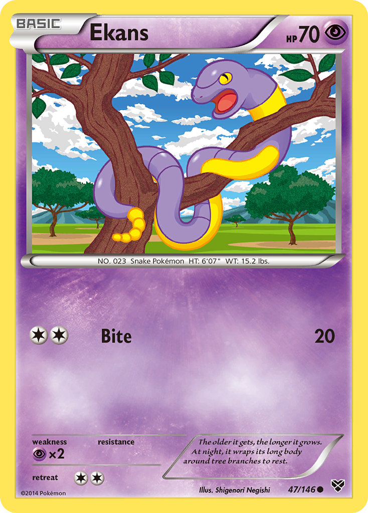 Ekans 47 Common card from XY