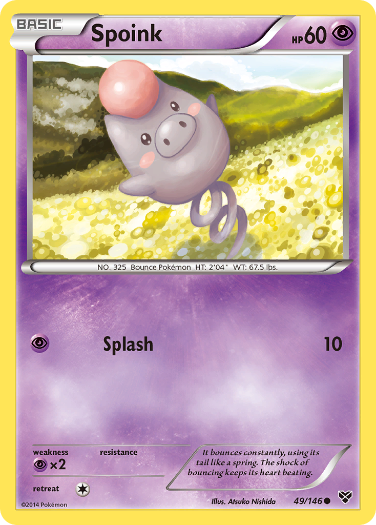 Spoink 49/146 Common card from XY