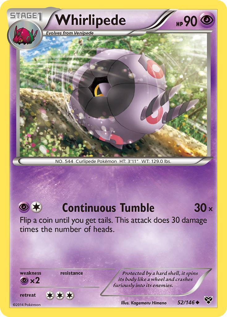 Whirlipede 52 Uncommon card from XY