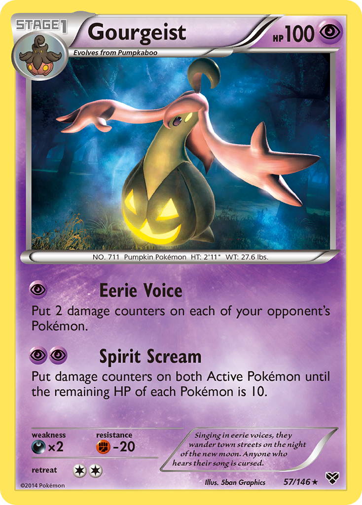 Gourgeist 57 Rare Holo card from XY