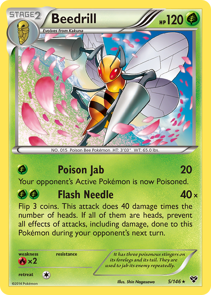 Beedrill 5/146 Rare card from XY