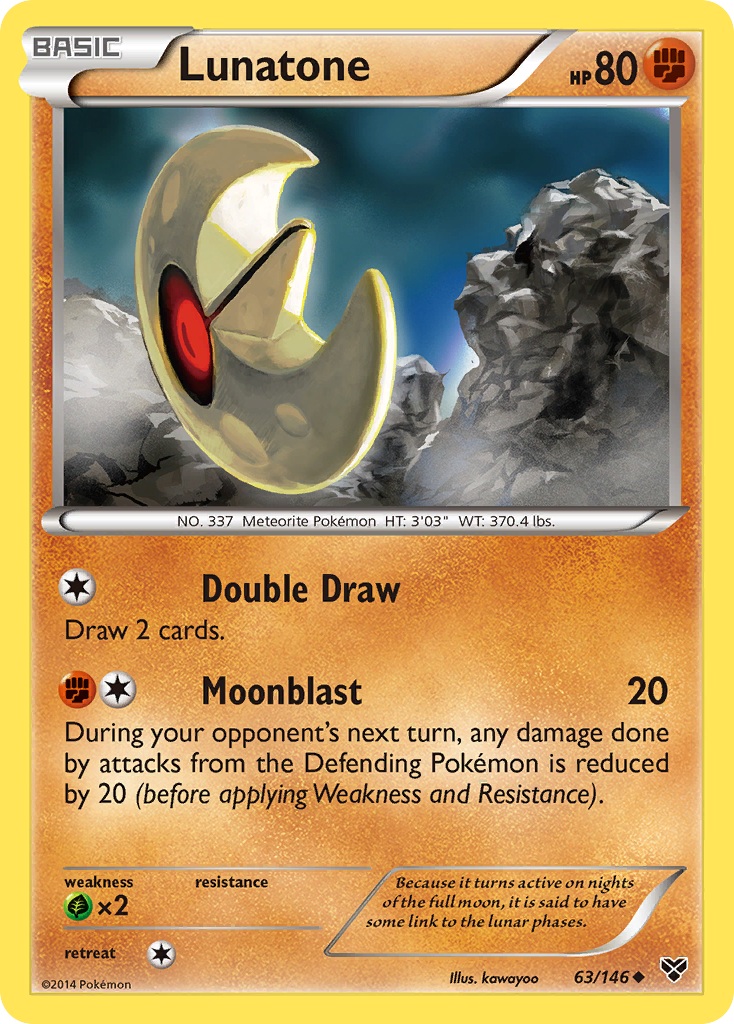 Lunatone 63 Uncommon card from XY