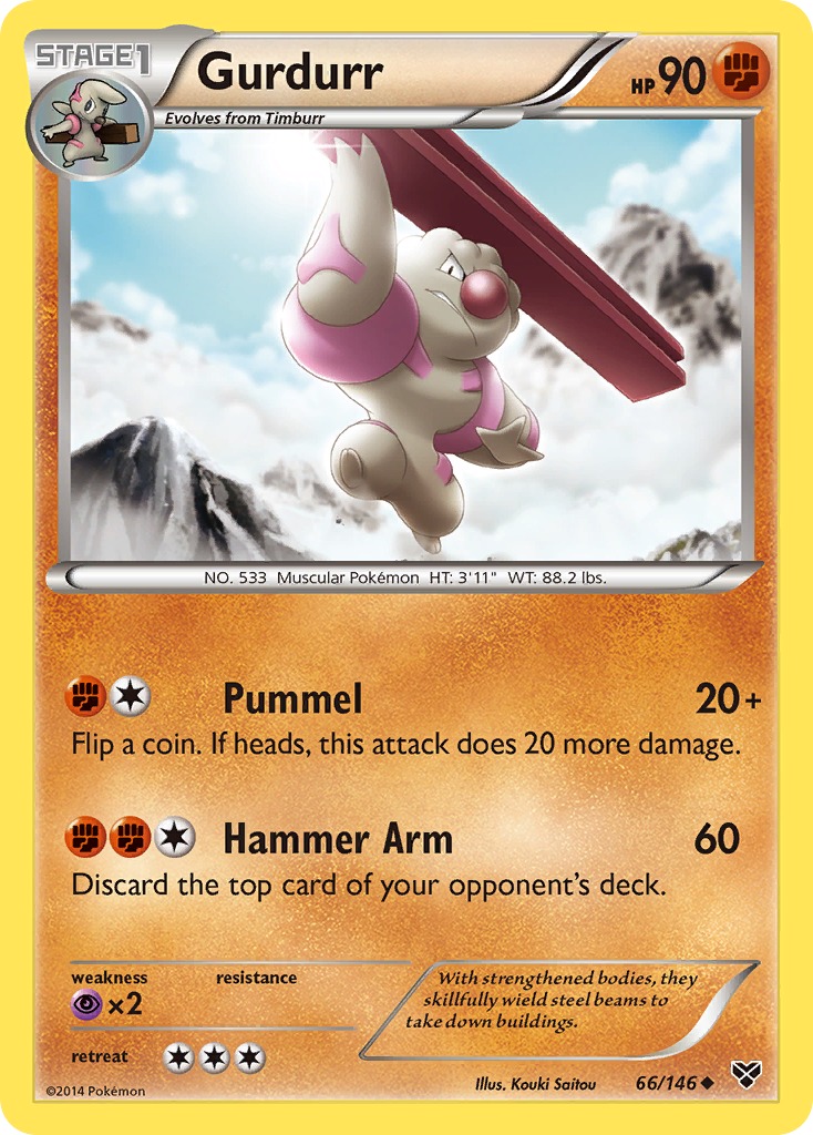 Gurdurr 66 Uncommon card from XY