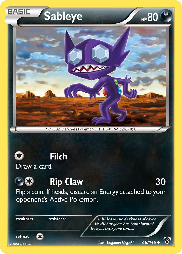 Sableye 68 Uncommon card from XY