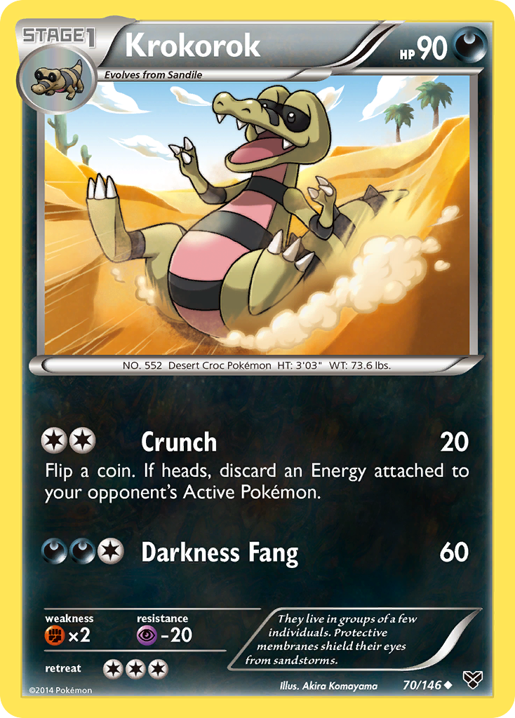 Krokorok 70 Uncommon card from XY