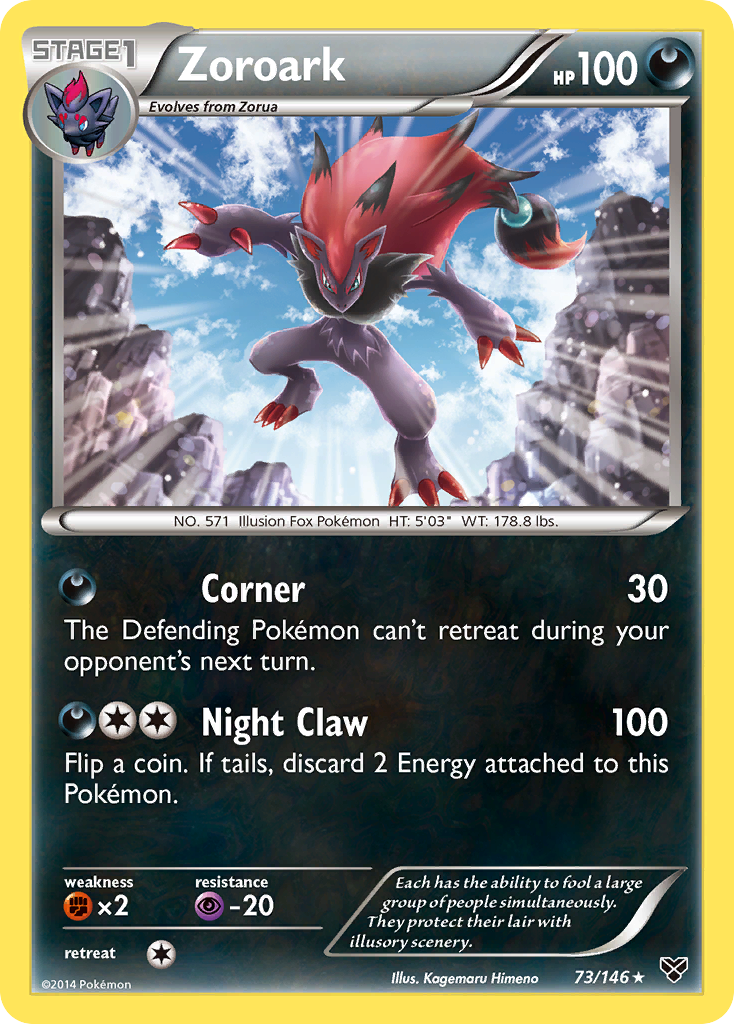 Zoroark 73 Rare Holo card from XY