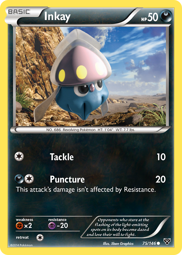 Inkay 75 Common card from XY