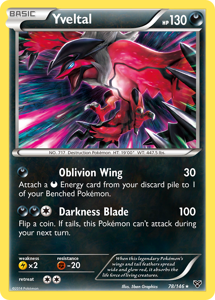 Yveltal 78/146 Rare card from XY