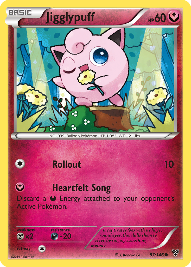 Jigglypuff 87 Common card from XY