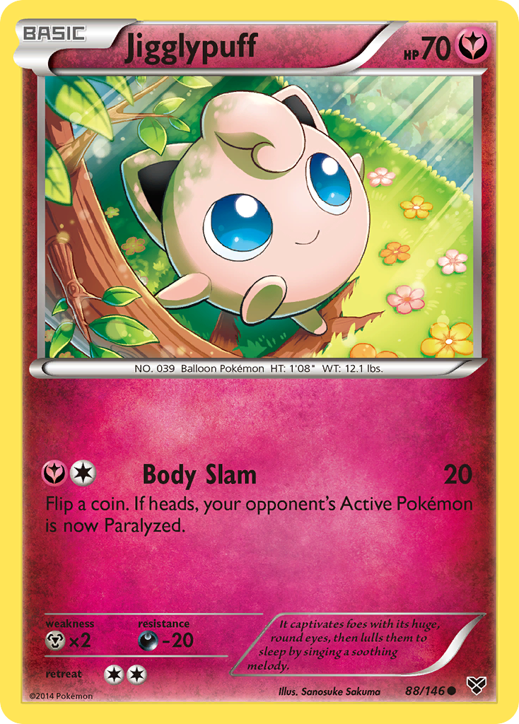 Jigglypuff 88/146 Common card from XY