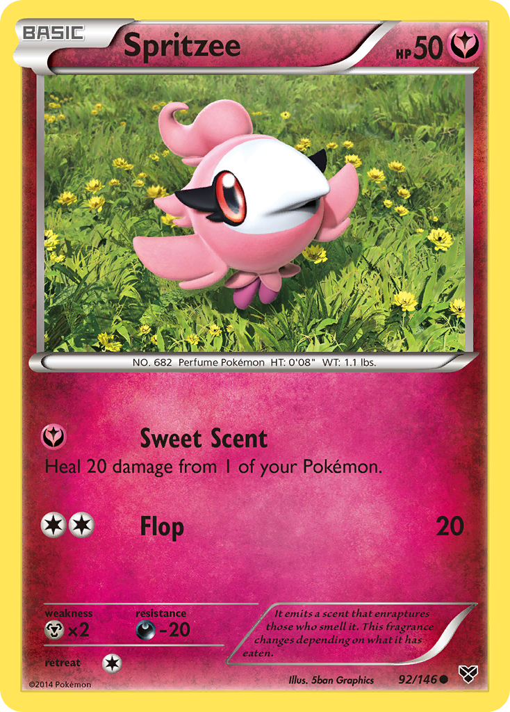 Spritzee 92/146 Common card from XY