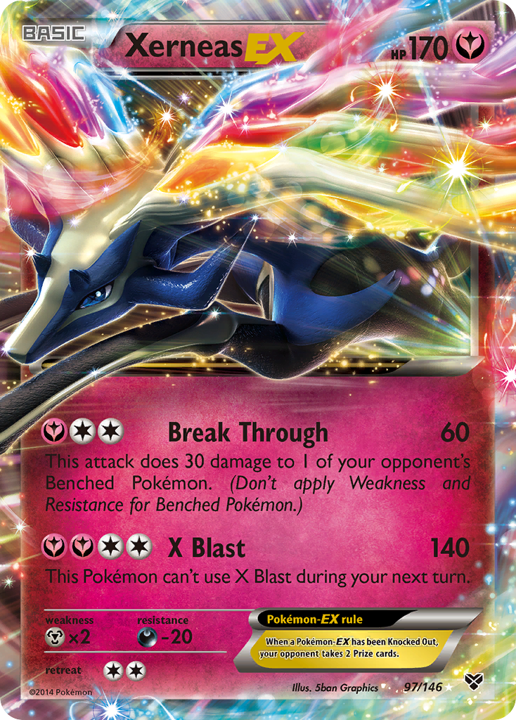 Xerneas-EX 97 Rare Holo EX card from XY