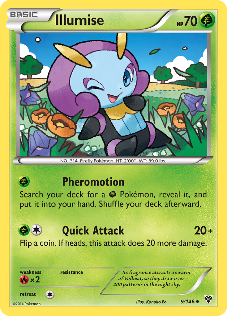 Illumise 9 Uncommon card from XY