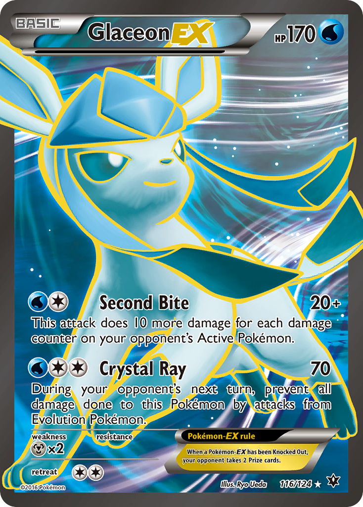 Glaceon-EX 116 Rare Ultra card from Fates Collide