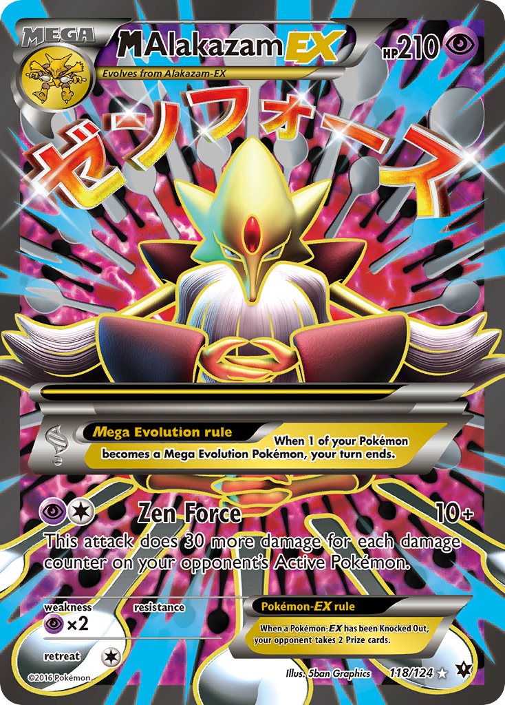M Alakazam-EX 118 Rare Ultra card from Fates Collide