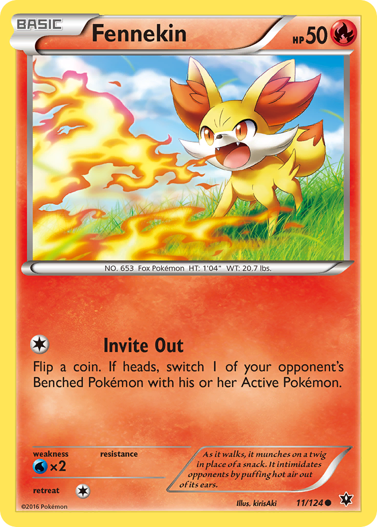 Fennekin 11 Common card from Fates Collide