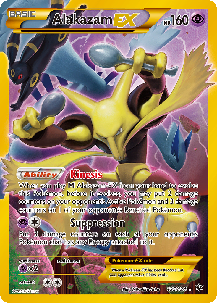 Alakazam-EX 125/124 Rare Secret card from Fates Collide