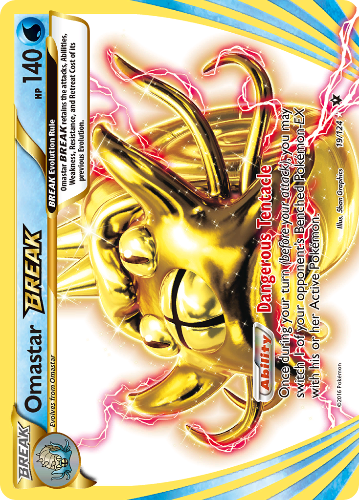 Omastar BREAK 19 Rare BREAK card from Fates Collide
