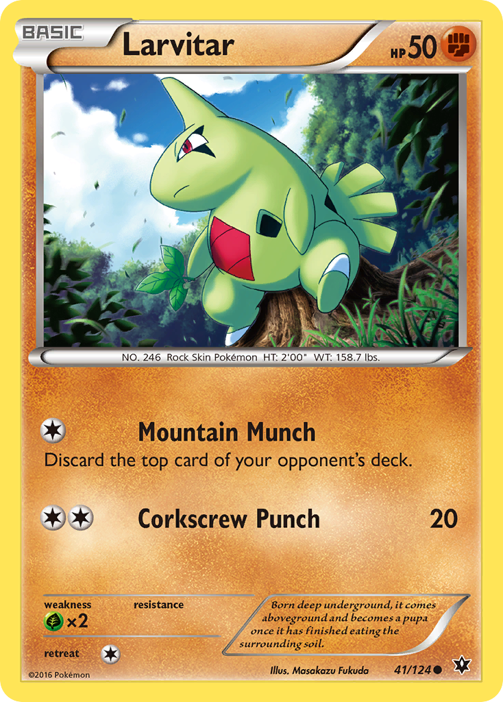 Larvitar 41/124 Common card from Fates Collide