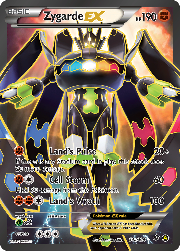 Zygarde-EX 54a Rare Ultra card from Fates Collide