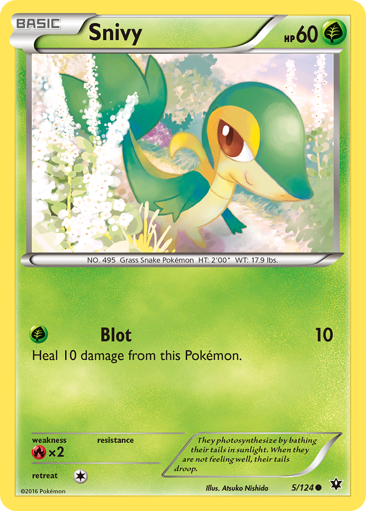 Snivy 5 Common card from Fates Collide