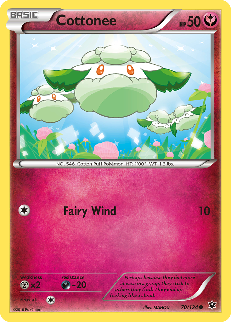 Cottonee 70 Common card from Fates Collide