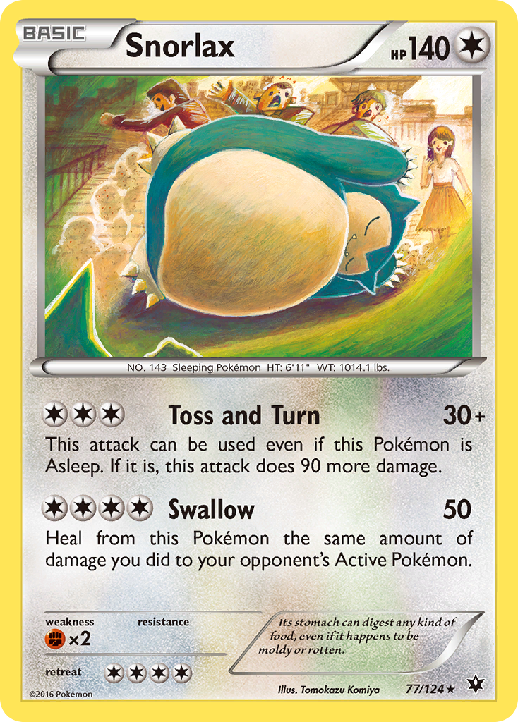 Snorlax 77 Rare card from Fates Collide