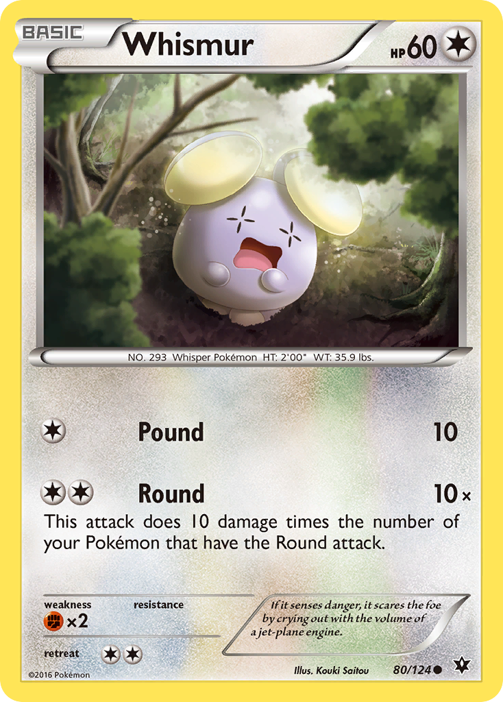 Whismur 80 Common card from Fates Collide