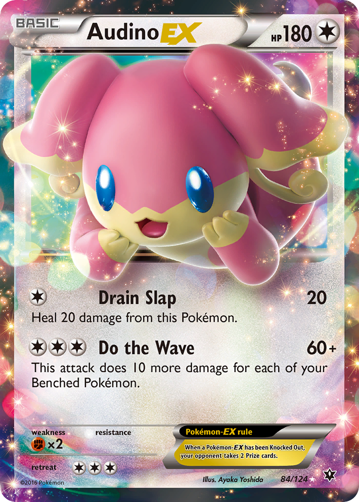 Audino-EX 84 Rare Holo EX card from Fates Collide