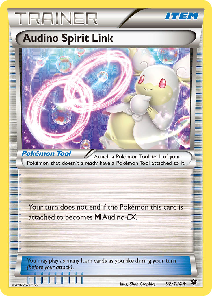 Audino Spirit Link 92/124 Uncommon card from Fates Collide