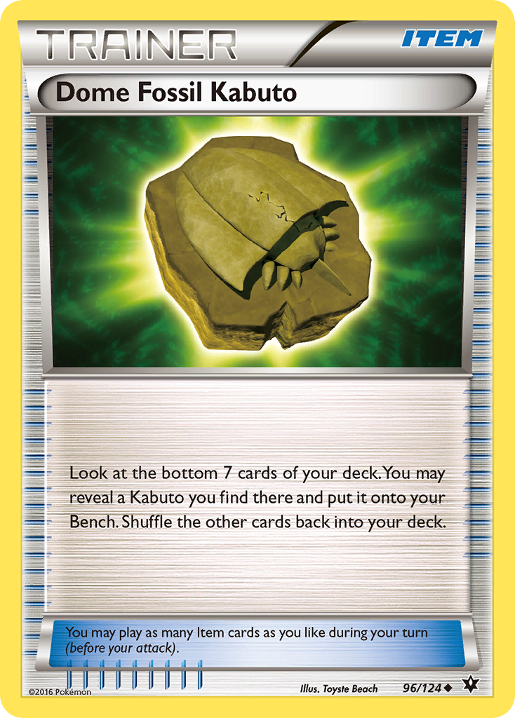 Dome Fossil Kabuto 96 Uncommon card from Fates Collide