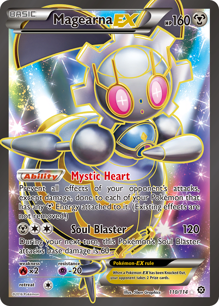 Magearna-EX 110 Rare Ultra card from Steam Siege