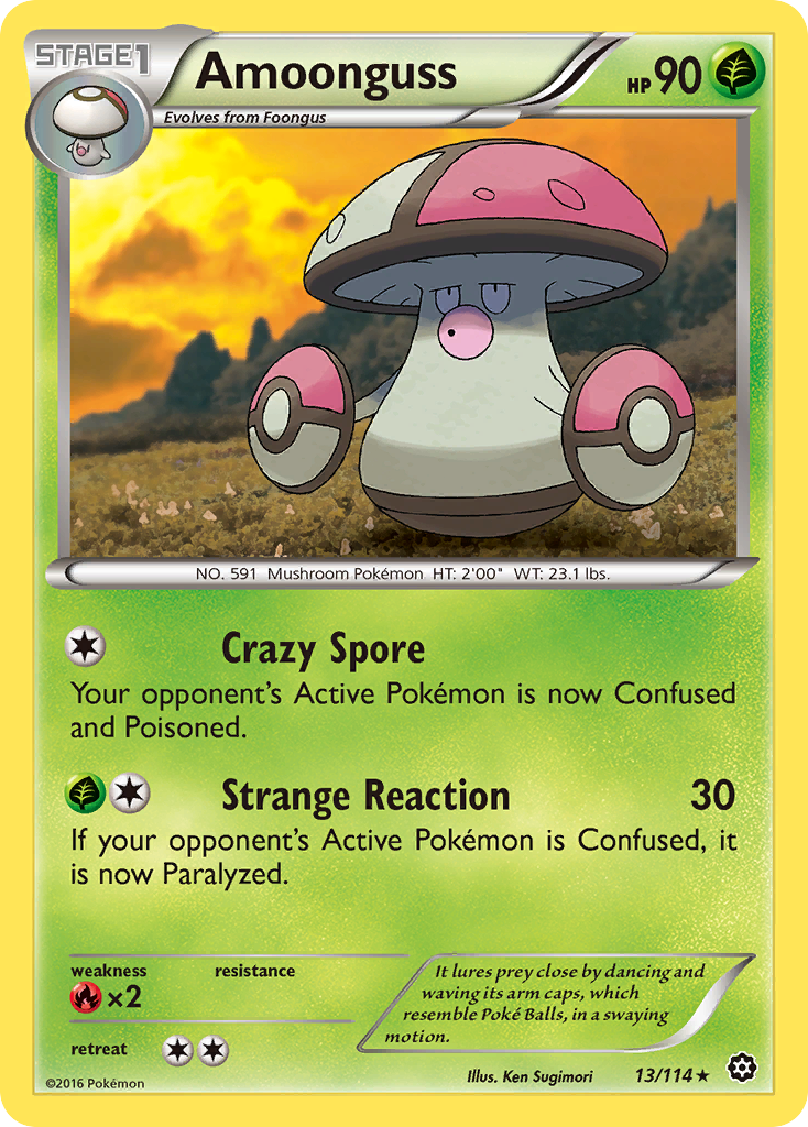 Amoonguss 13 Rare card from Steam Siege