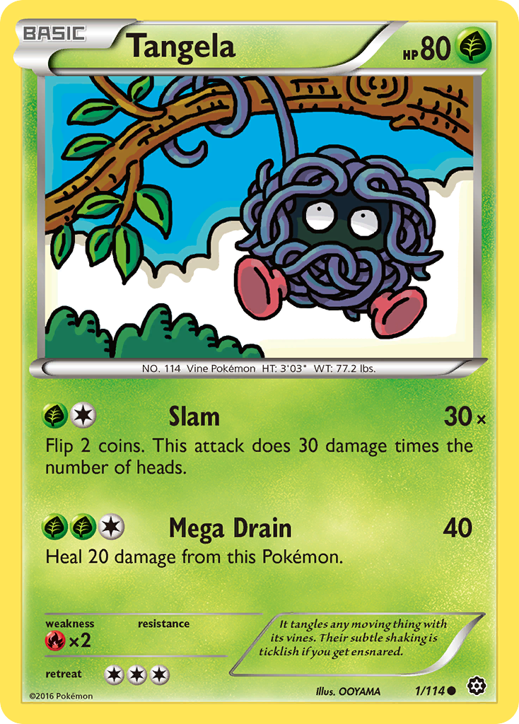 Tangela 1 Common card from Steam Siege