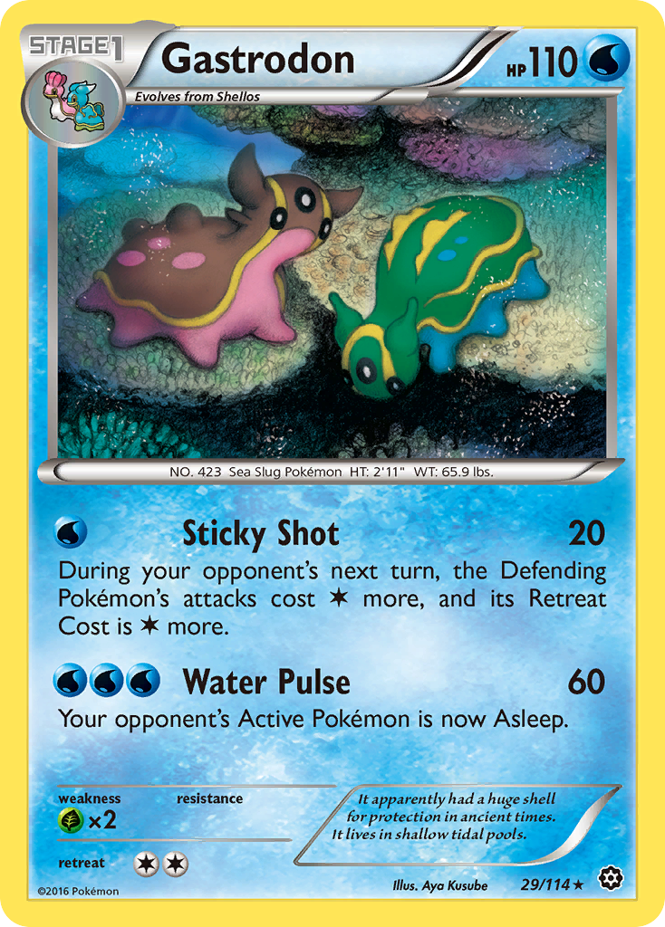 Gastrodon 29 Rare card from Steam Siege