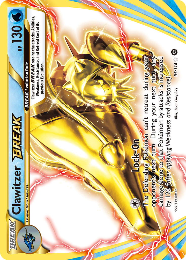 Clawitzer BREAK 35 Rare BREAK card from Steam Siege