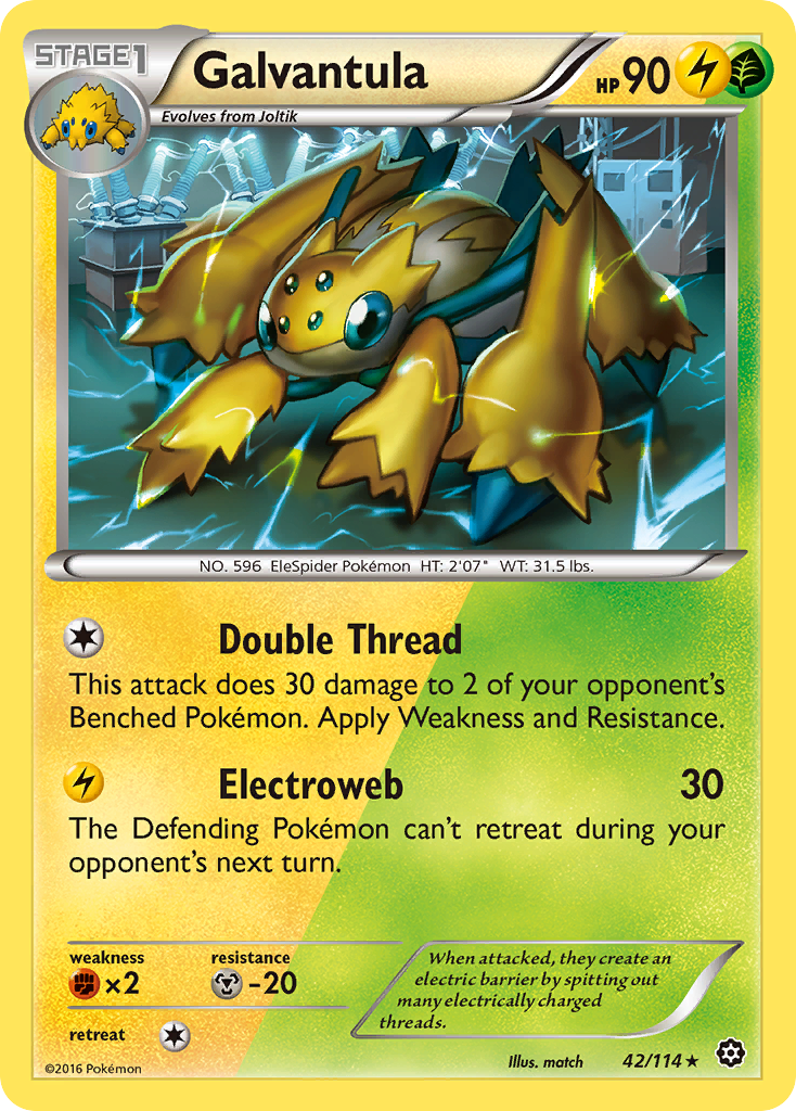 Galvantula 42 Rare card from Steam Siege