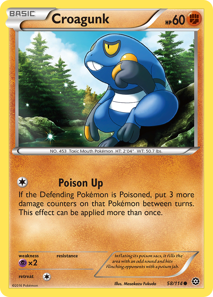 Croagunk 58/114 Common card from Steam Siege