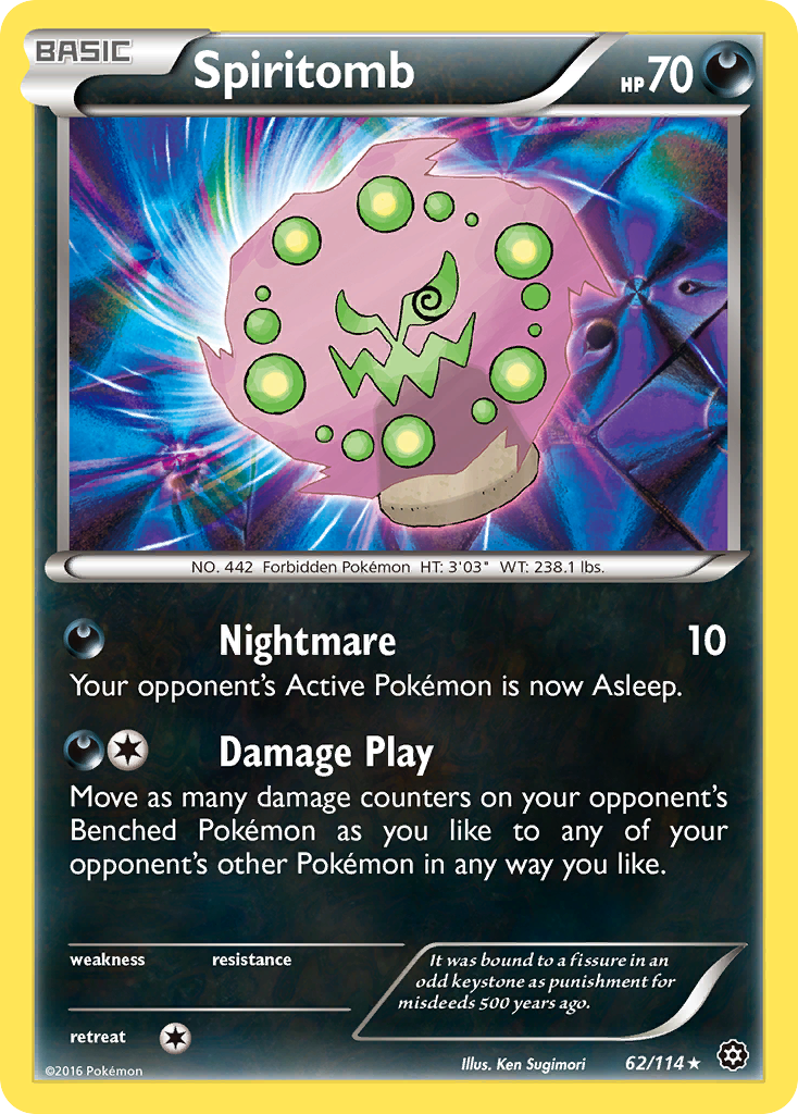 Spiritomb 62 Rare card from Steam Siege