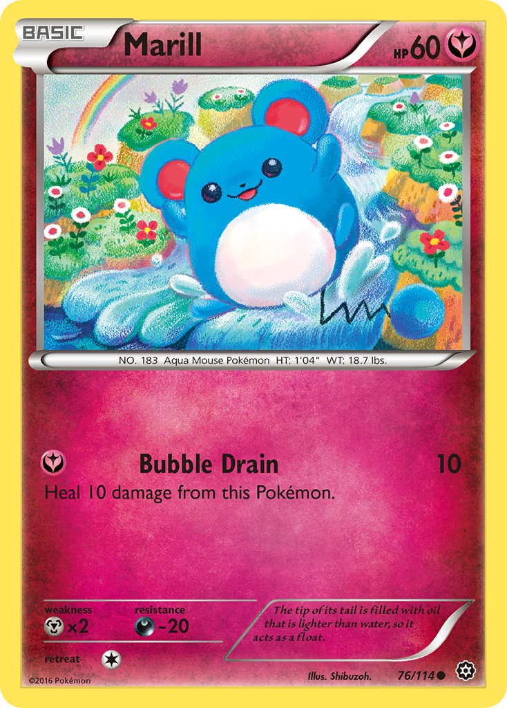 Marill 76 Common card from Steam Siege